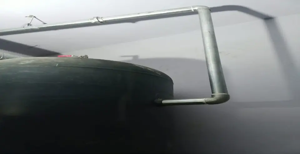 Piping connected to a receiver tank